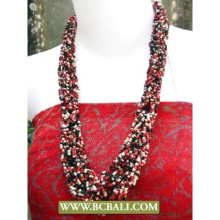 Beaded Fashion Seed Necklace mix Colors